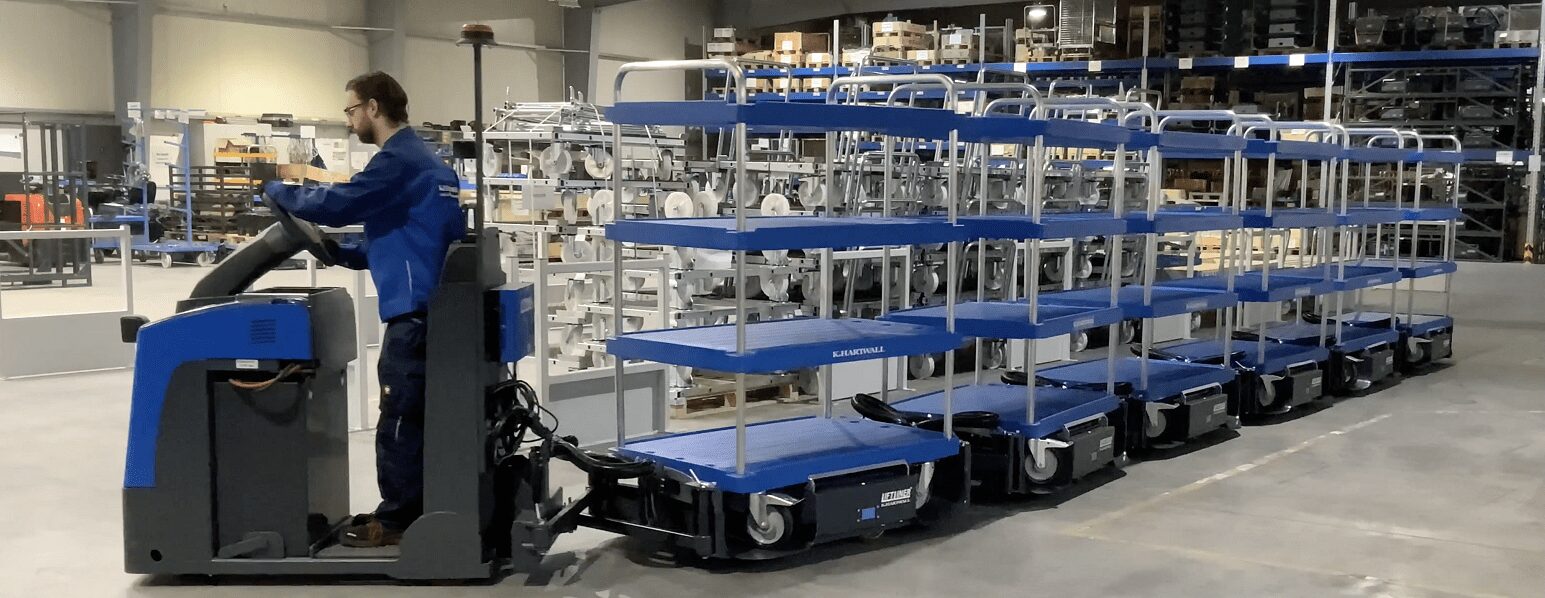 space-efficient design of the LiftLiner tugger train